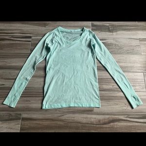 Lululemon Long Sleeve swiftly aquamarine light teal size 8